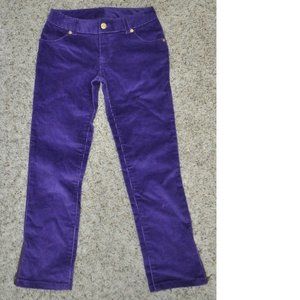 Girls Corduroys Jeans 14 Purple Chaps Pants Stretch Zip Leg 4 Pocket